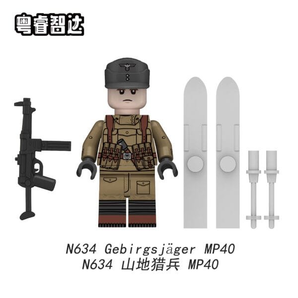German Military Gebirgsjäger MP40 Minifigures N634