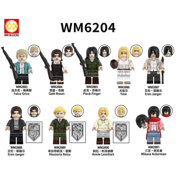 Anime Attack on Titan Minifigures WM6204