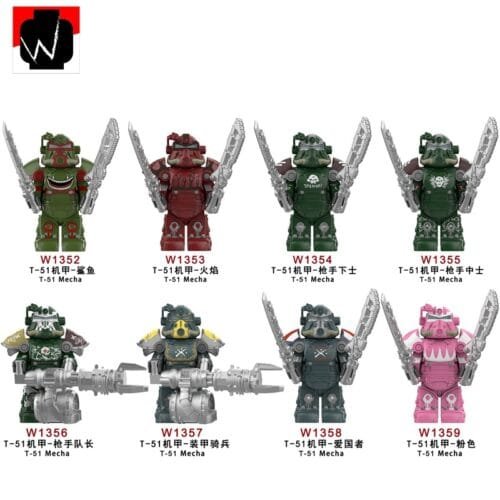 Game Fallout T51 Mecha Minifigures W1352-1359