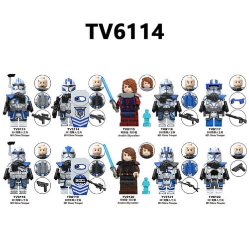 Star Wars 501 Clone Trooper Minifigures TV6114