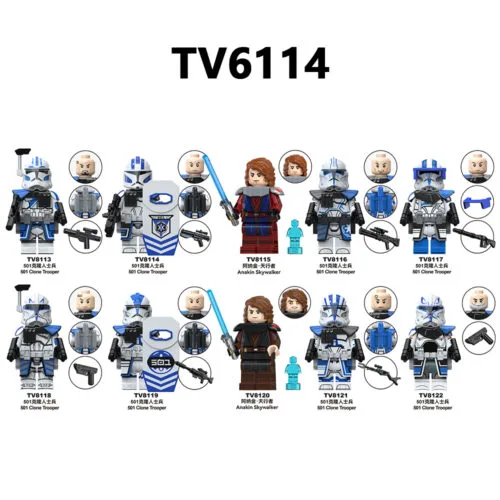 Star Wars 501 Clone Trooper Minifigures TV6114