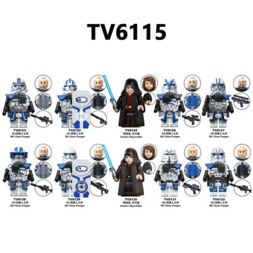 Star Wars 501 Clone Trooper Minifigures TV6115
