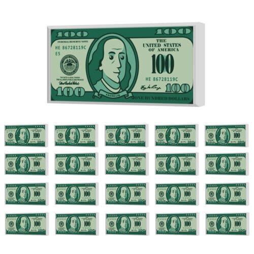 USD Dollars 1X2 Tile MOC 20/pcs