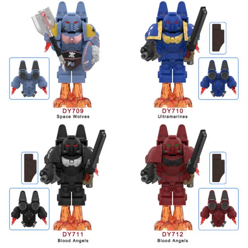 Warhammer 40,000 Ultramarines Jump Pack Minifigures DY709-712