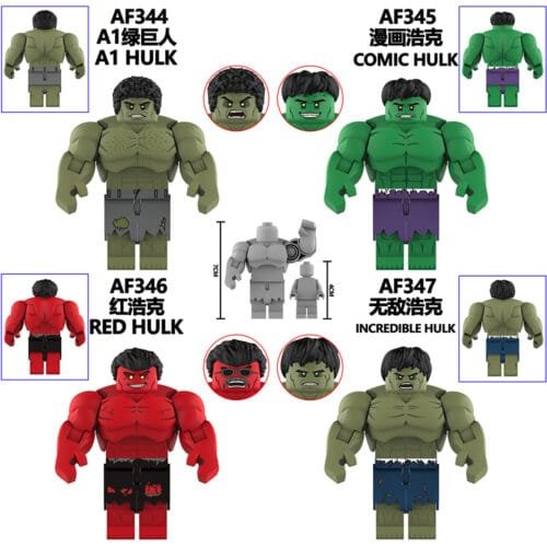 Marvel Hulk Minifigures AF344-347