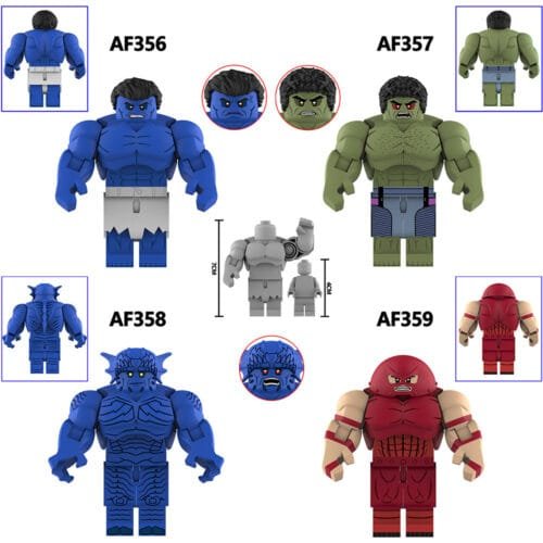 Marvel Hulk Minifigures AF356-359