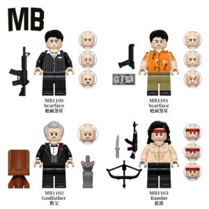 Scarface Godfather Rambo Minifigures MB1100-1103